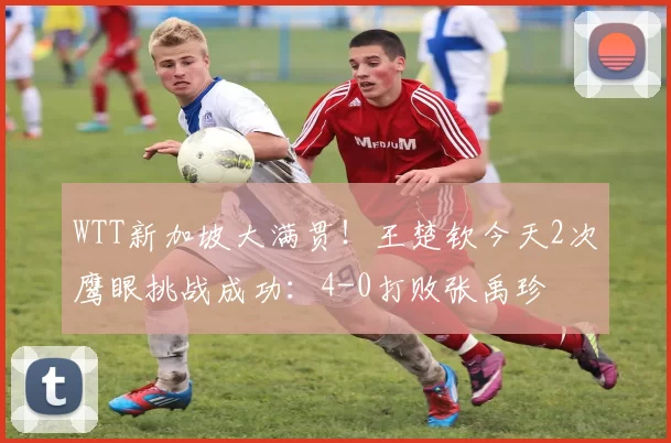 WTT新加坡大满贯！王楚钦今天2次鹰眼挑战成功：4-0打败张禹珍